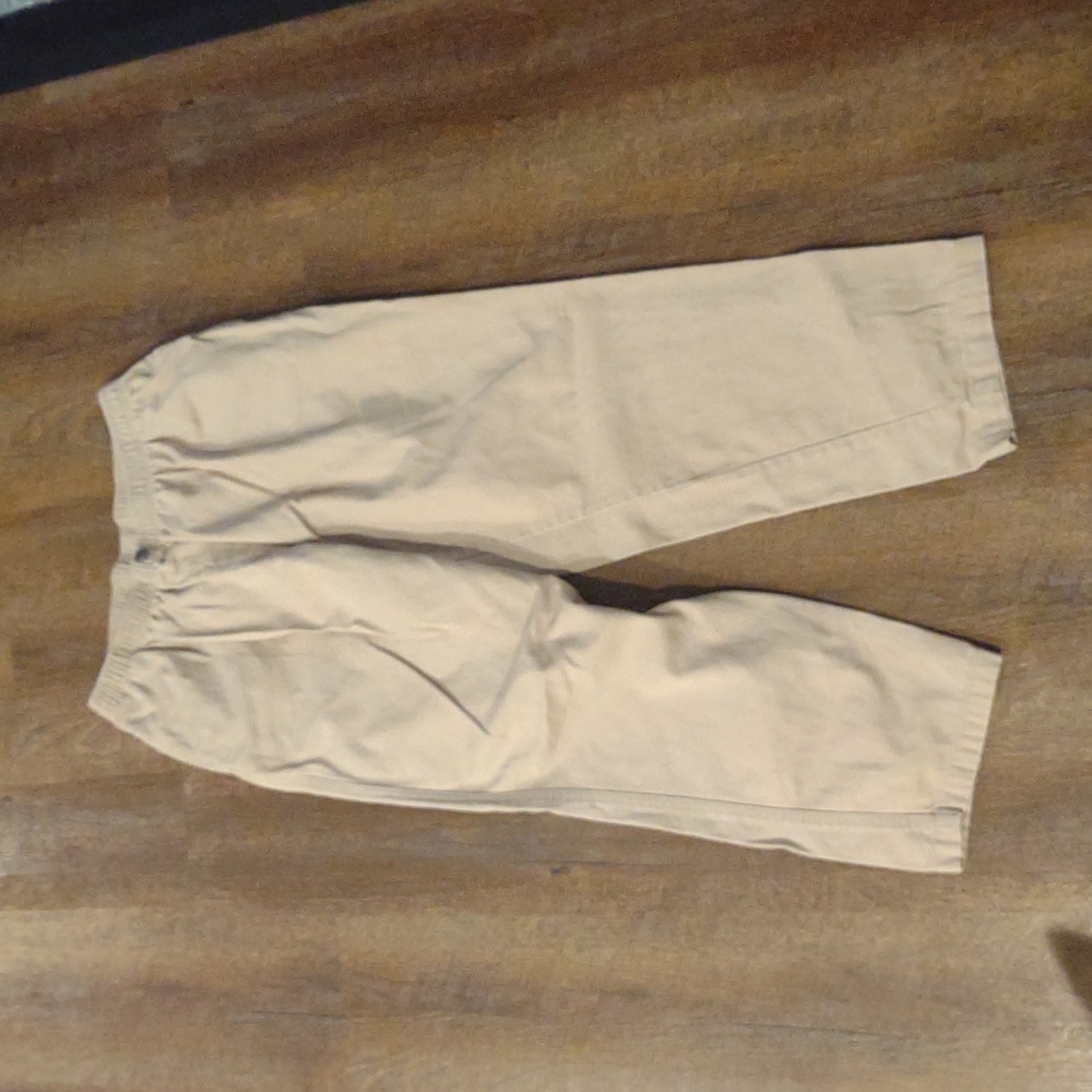 Woman Within women's 18W cotton khaki elastic waist 2‎ pocket pants